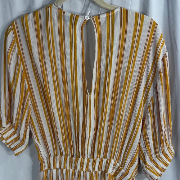 Faithfull the Brand Striped Jumpsuit Yellow White Size S / US 4 - Picture 10 of 12